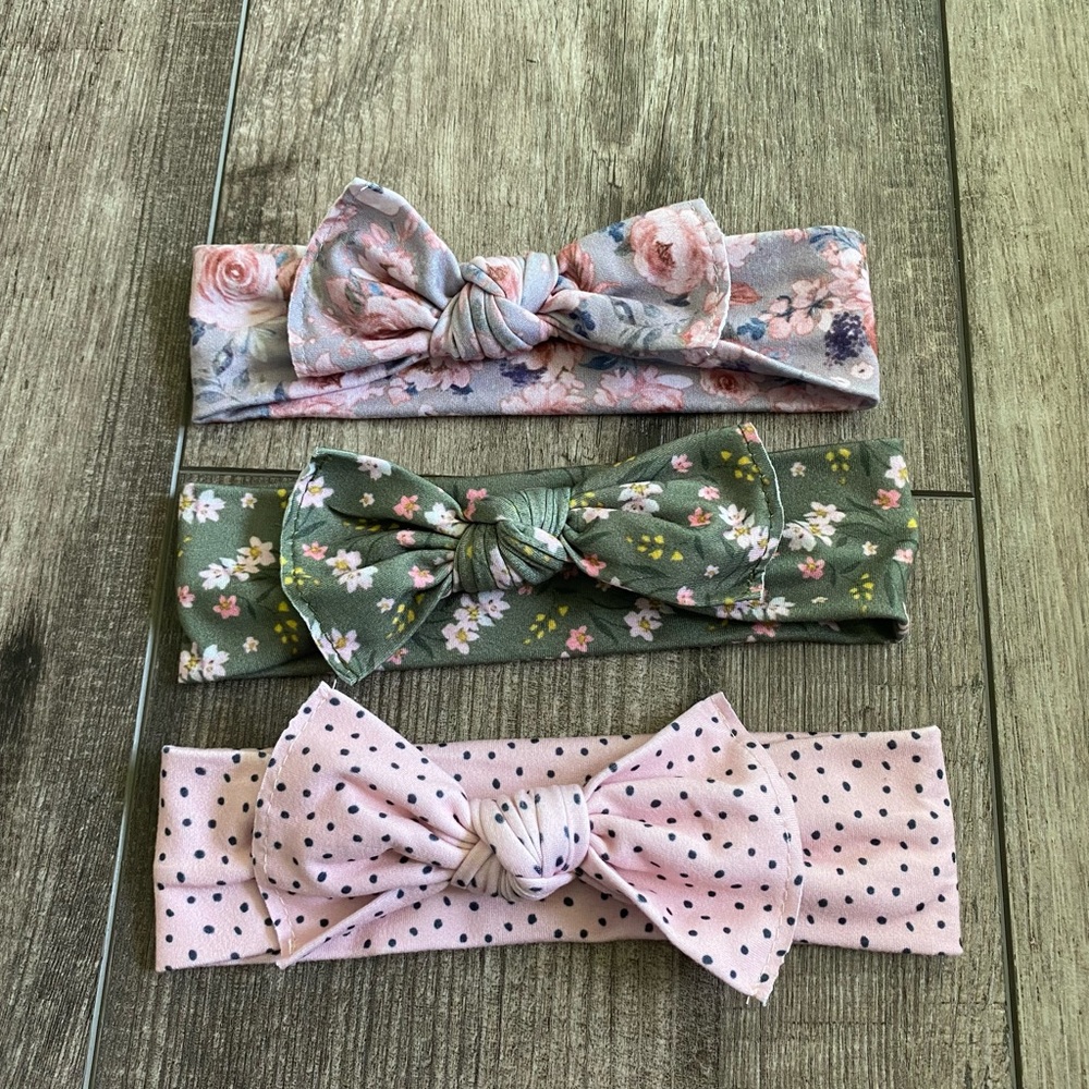 Baby girl multi colored hair bows (3)